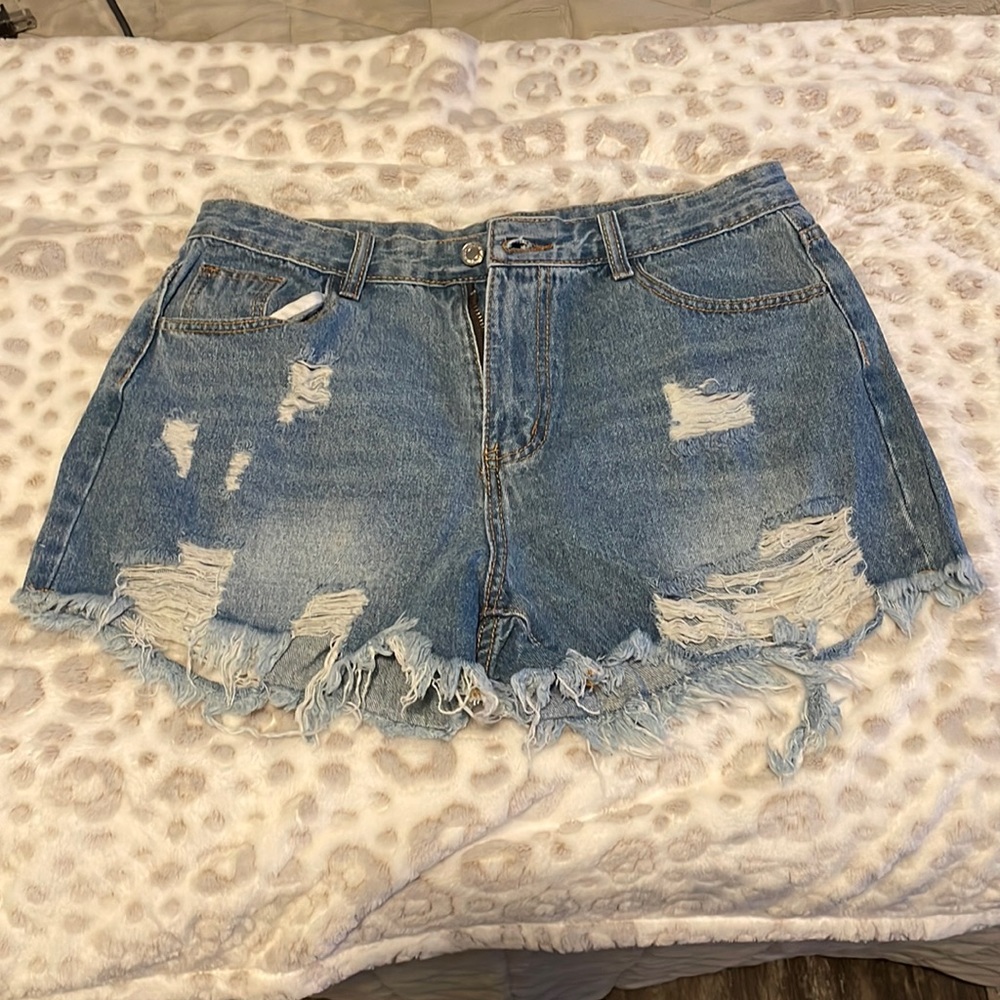 Womens Large Denim Shorts